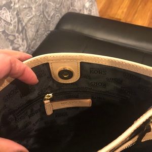 Michael Kors initial black patent crossbody bag